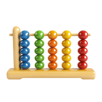 multi colored abacus on a transparent background png