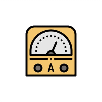 An analog meter icon on a white background vector