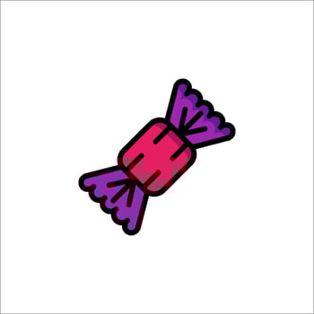 A candy bar icon with a purple and pink color vector