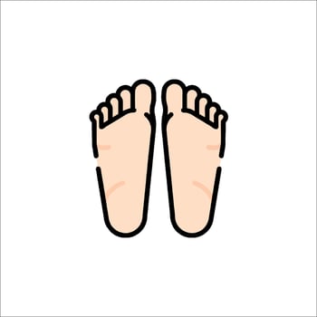 Foot icon isolated on white background vector