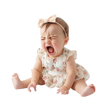 Crying Baby Girl on transparent background png