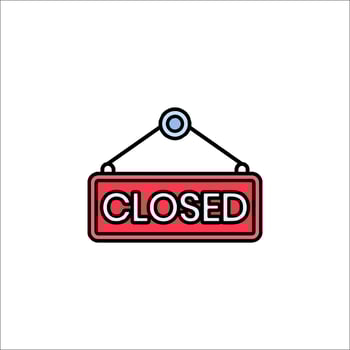 Closed sign icon illustration vector