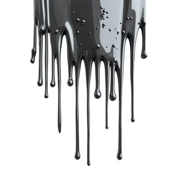 Grey drips on a transparent background png