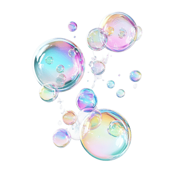 high detailed bubbles on a transparent background png