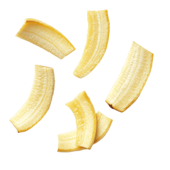 Banana Slices on transparent background High Detail png