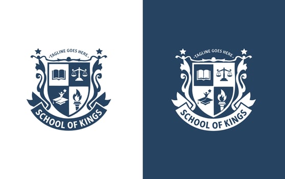 Academic Crest Logo. University logo. school logo vector