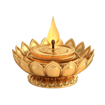 Happy Dhanteras celebration with gold coins on a transparent background png