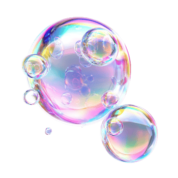 high detailed bubbles on a transparent background png