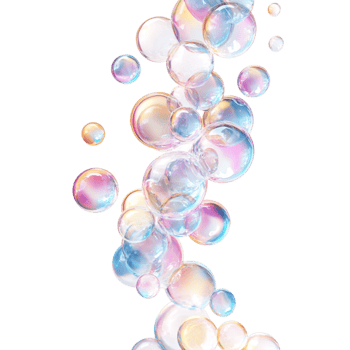 high detailed bubbles on a transparent background png