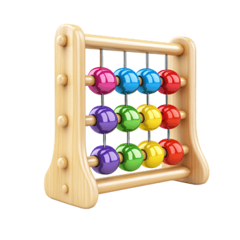 multi colored abacus on a transparent background png