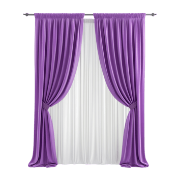 purple curtains on a transparent background png