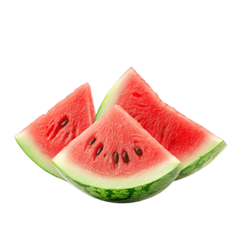 fresh watermelon slices on a transparent background png