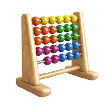 multi colored abacus on a transparent background png