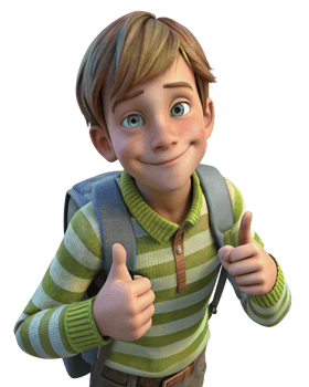 Boy Smiling and Showing Thumbs Up Gesture png