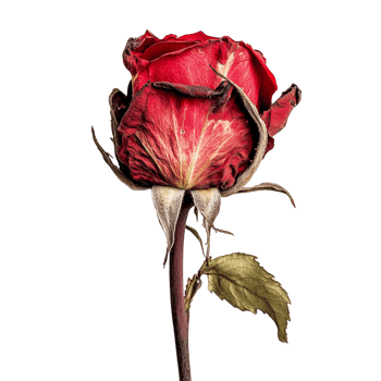 Red rose on a transparent background png