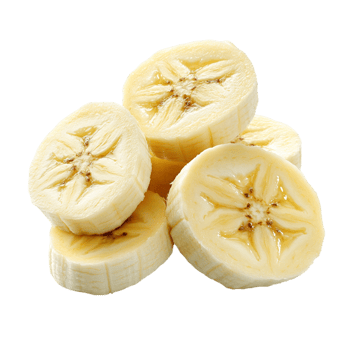 Banana Slices on transparent background High Detail png
