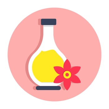 Trendy design of essential bottle vector