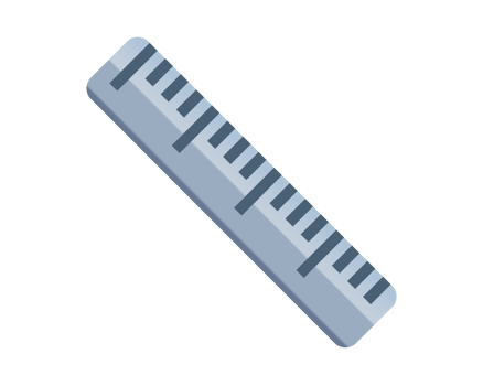 Silver metal straight ruler icon, as used to draw lines and measure distance png