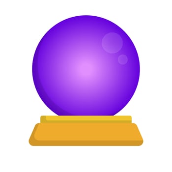Crystal ball icon of divination. Orb icon. vector