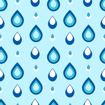 Seamless pattern with blue drops on a blue background vector