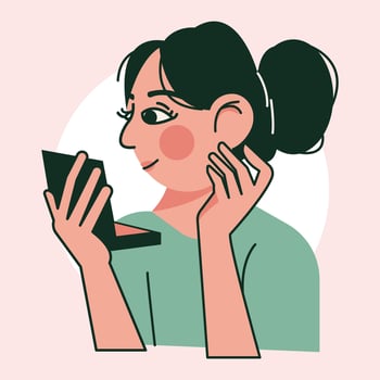 girl makeup cosmetic influencer vector