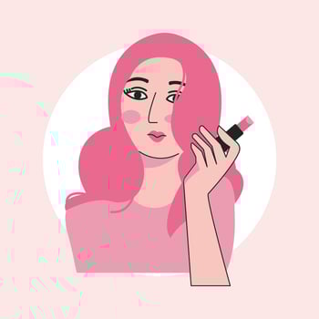 girl cosmetic influencer vector