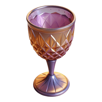 Gold Purple Glass Goblet png