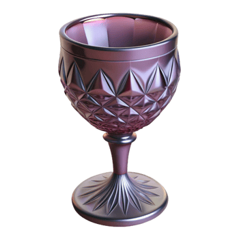 Metallic Goblet with Geometric Design png