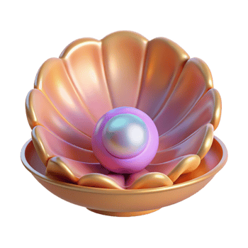 Shiny Pearl in a Golden Shell png