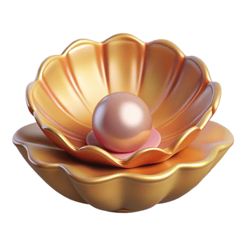 Shiny Pearl in Golden Shell png