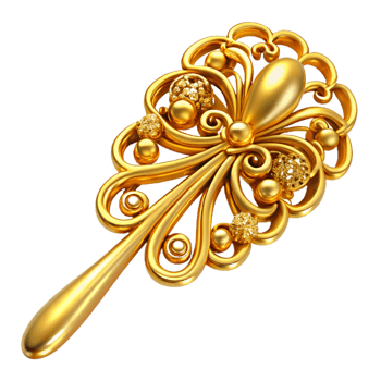 Golden Ornate Decorative Object png