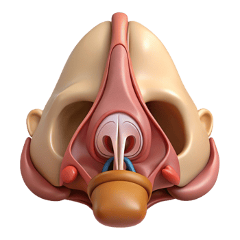 3D Illustration of Human Nasal Anatomy png