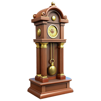 Antique Wooden Pendulum Clock png