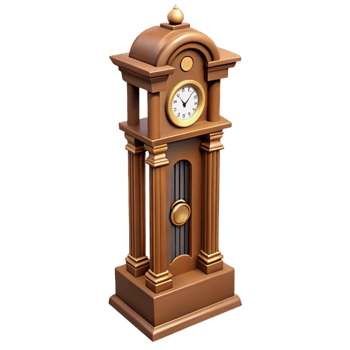 Classic Wooden Grandfather Clock png
