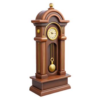 3D Model Wooden Grandfather Clock png