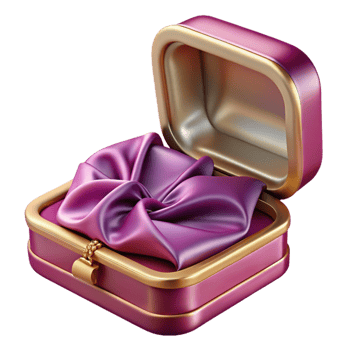 Pink Gold Gift Box with Satin Interior png