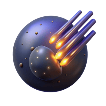 Isometric Abstract Sphere with Glowing Lines png