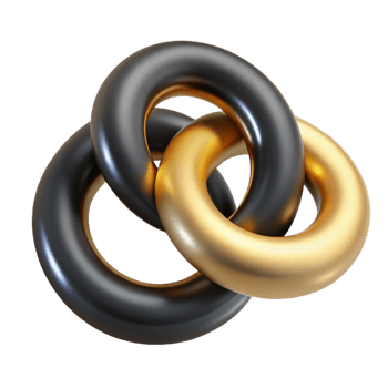 Interlocking Rings Abstract Isometric png