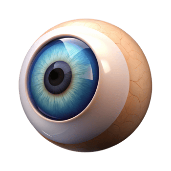 3D Eye Illustration with Blue Iris png