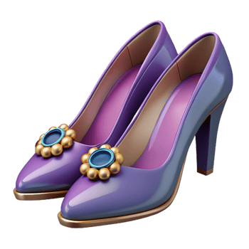 Purple High Heels 3D Illustration png