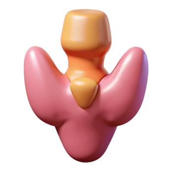 3D Render Abstract Pink Orange Shapes png