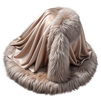 Isometric Render Fur and Silk Drape png