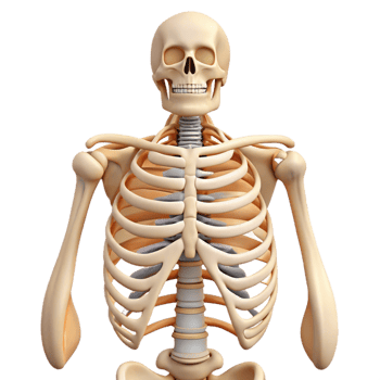 Human Skeleton Rib Cage and Skull png