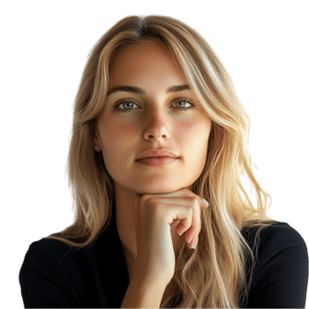 Professional Woman in Black Attire On Transparent Background png