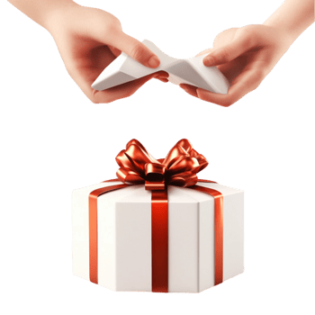 Hands Holding a Gift Box On Transparent Background png