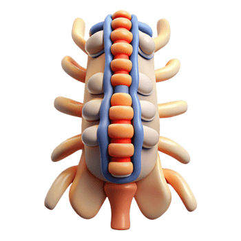 3D Rendered Spine Model png