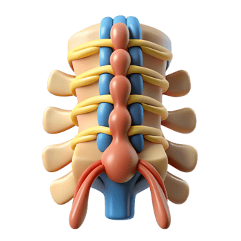 3D Illustration of a Colorful Spine png