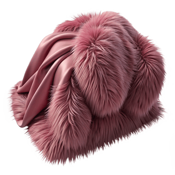 Soft Pink Fur and Satin Fabric png
