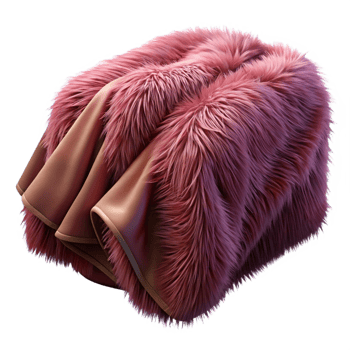 Pink Furry 3D Rendered Texture png