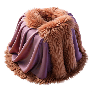 Purple Fabric Wrapped with Faux Fur png